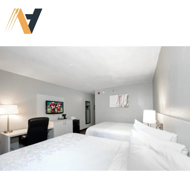 OEM project for Red Roof Inn hotel. High-class bedroom interior design, wood material. 4 star hotel standard. Ngoc Hoang Anh.