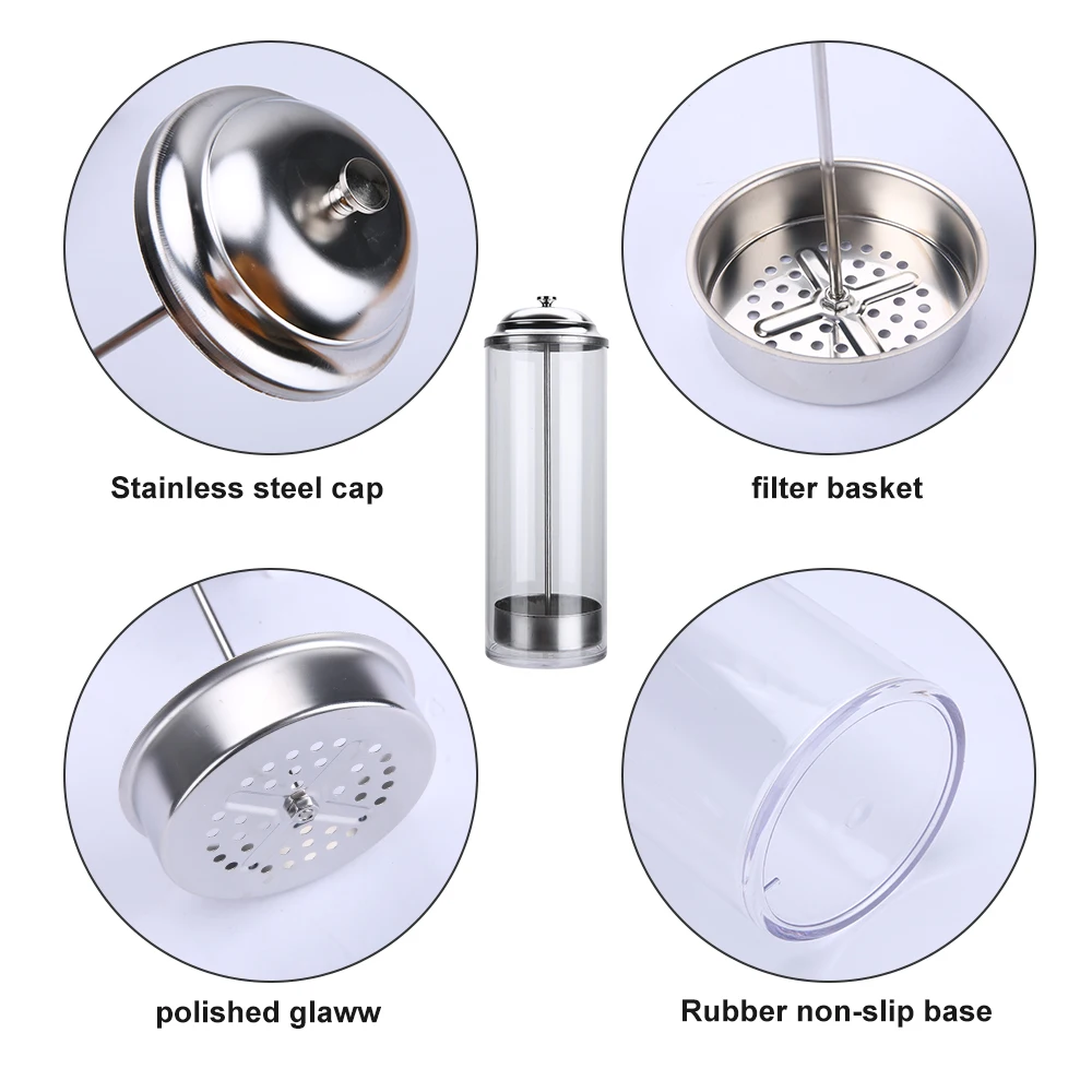 Barber Acrylic Jar with Stainless Steel Lid