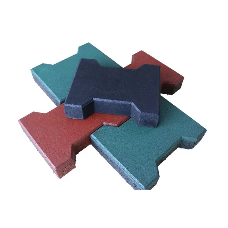 Non slip walkway horse stable dog bone rubber floor tiles