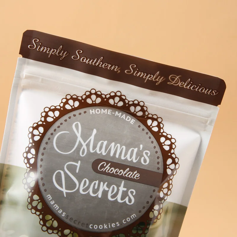 Laminated material stand up pouch food grade plastic bag with own logo printing Stand up zipper pouch Recycled Materials