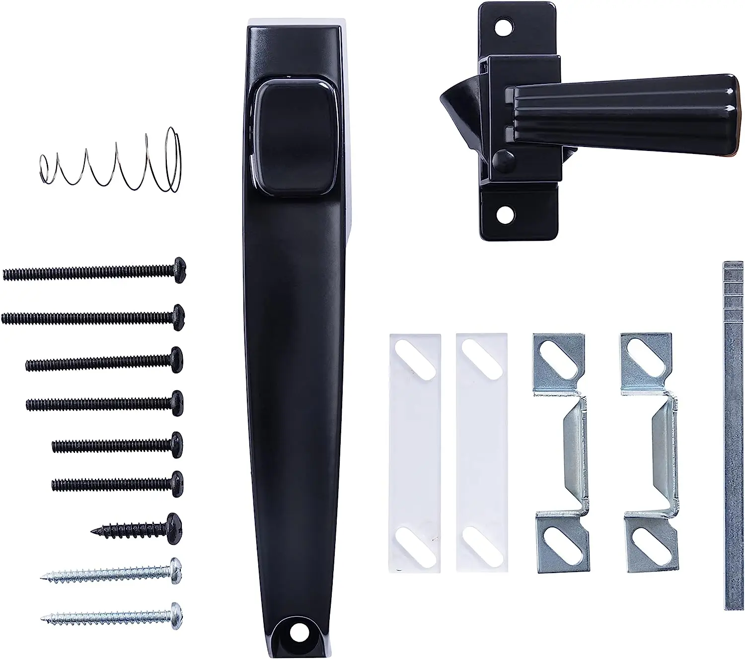 Pneumatic Storm Window Screen Door Closer Black Aluminum Alloy Body Door Closer Kit Screen Door Closer