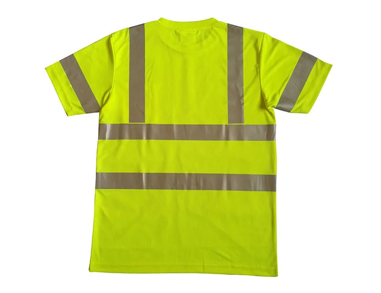 Светоотражающая Защитная рубашка с короткими рукавами и карманами Hi Vis