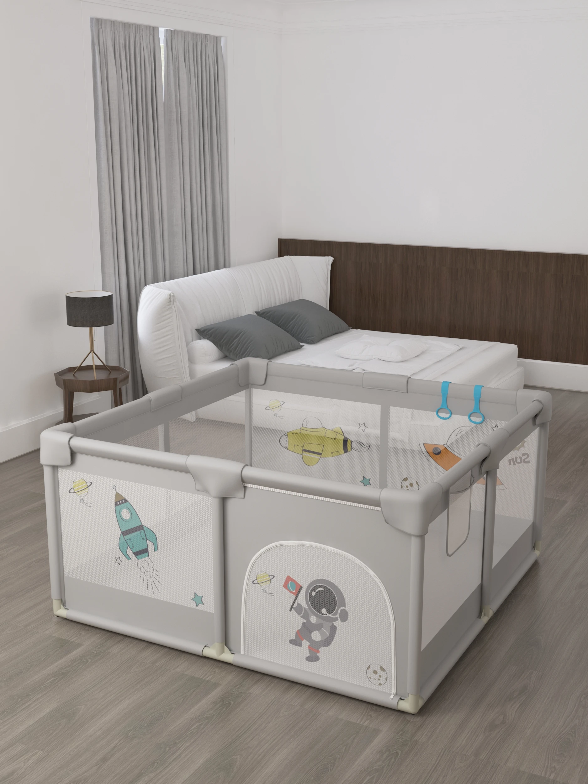 Cartoon Toy Style Fabric Baby Playpens Removable Folding Game Park Fence