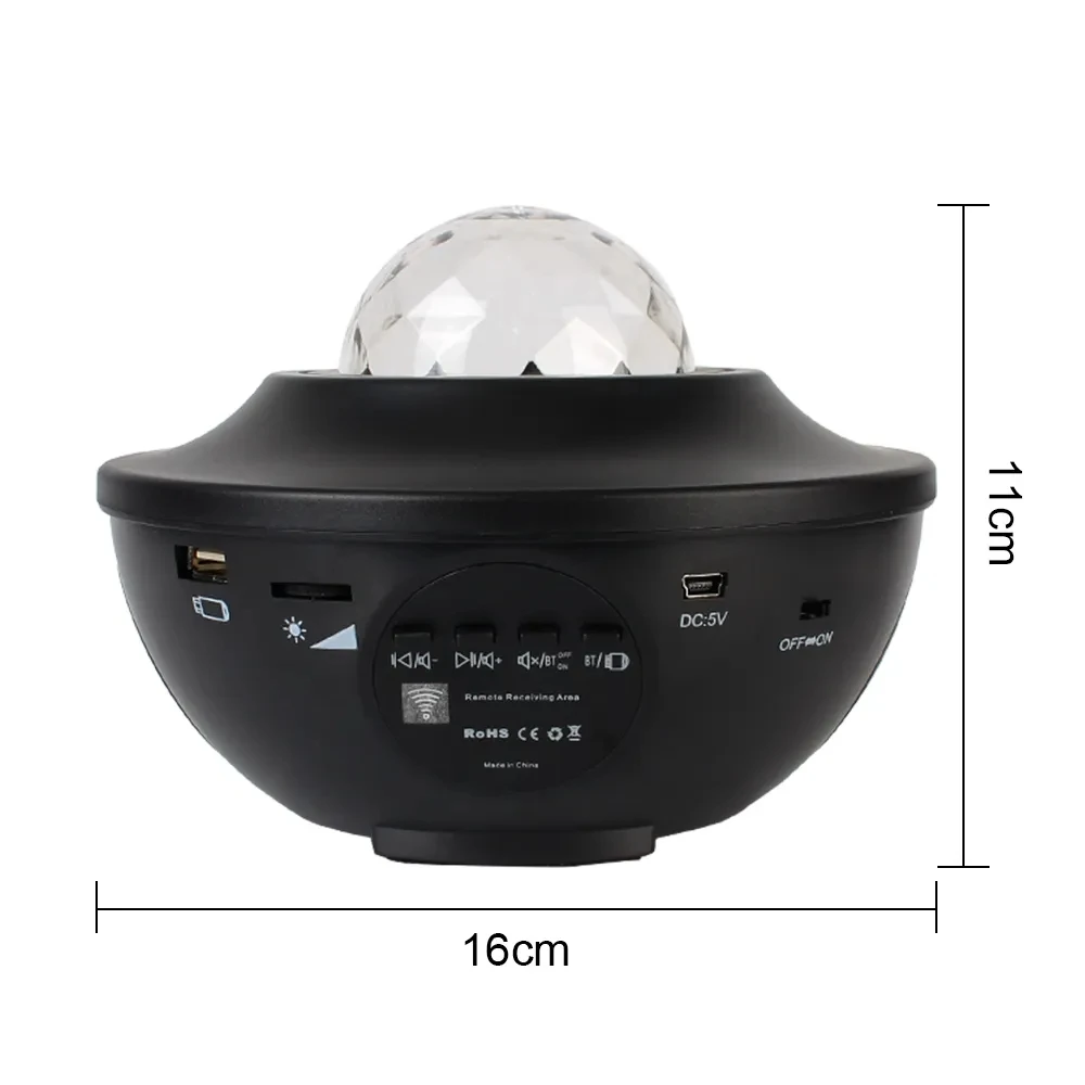 LED USB Music Player Romantic Projection Lamp Colorful Star Night Light Blue Tooth Speaker Starry Sky Projector