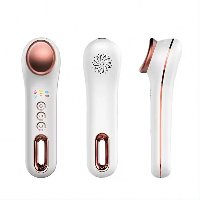 Factory Price Hot Cold Skin Temperature Vibration Facial skin Massage Device face lift eye care massage machine 2018