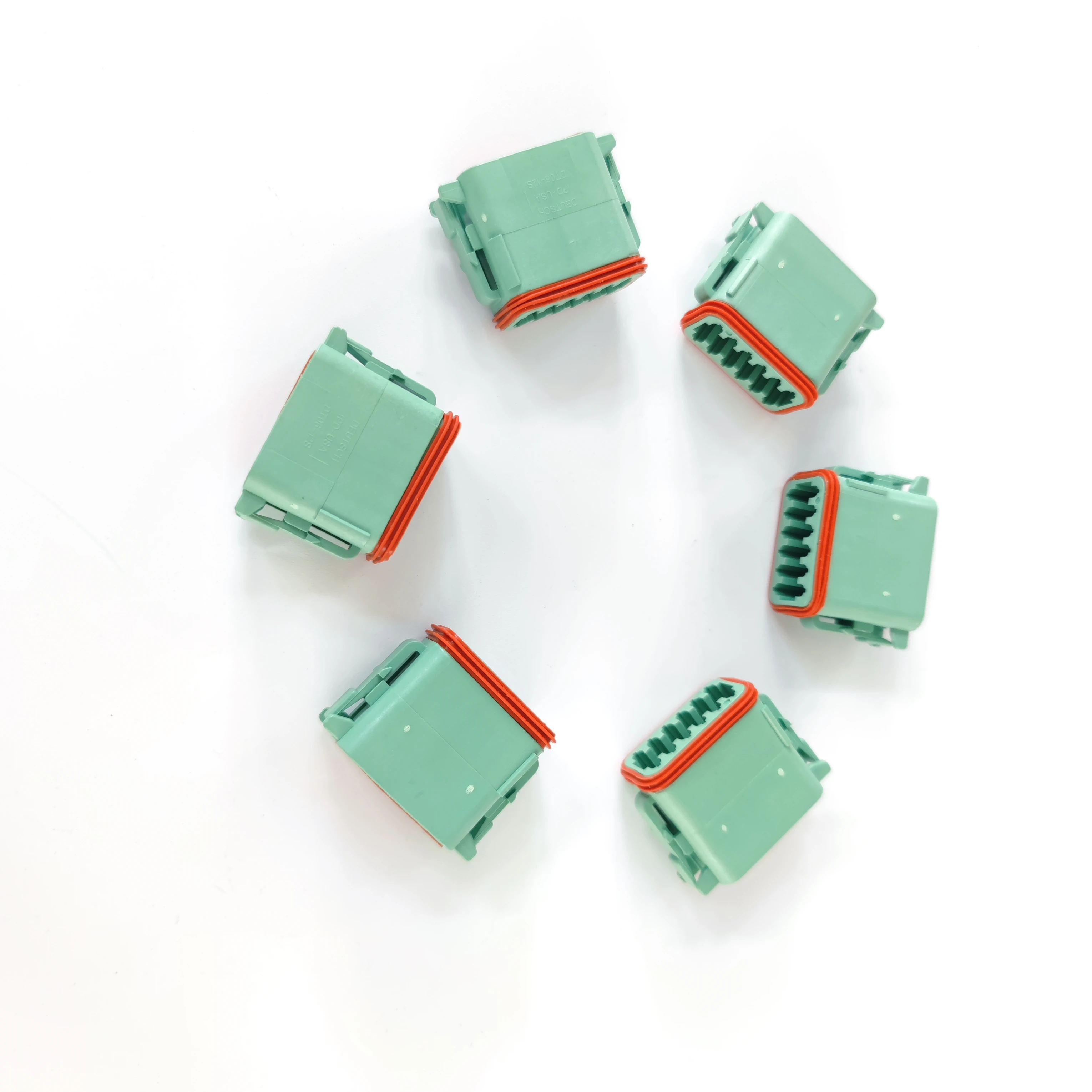 12 Pin Automotive Housing Deutsch DT Series Car Electrical Wire Female Connector Green DT06-12SC