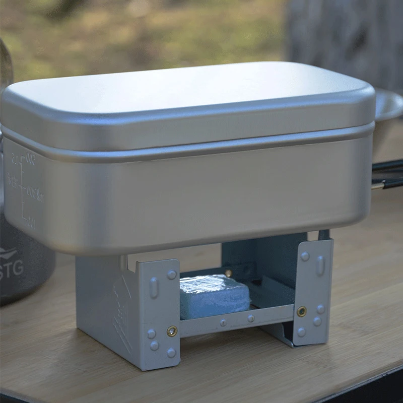 Outdoor camping picnic folding furnace portable mini galvanized alcohol Solid camping fuel stove