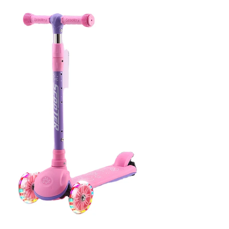 Wholesale High Quality Kids Scooters With Wooden Seat/Kick Start Cross-country Scooter For Children Hot Selling Children Toys Low Price 3 Wheels For Kids