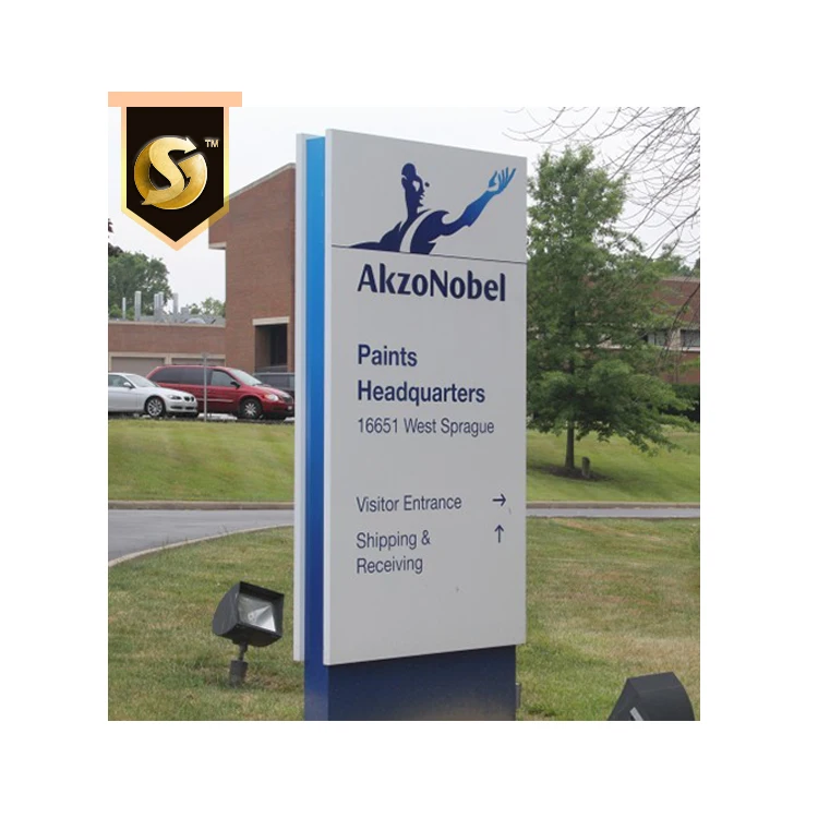 Custom LED Signage Outdoor Large LED Letter Electronic Signs Stainless Steel Outdoor Pylon Signs Totem Signs