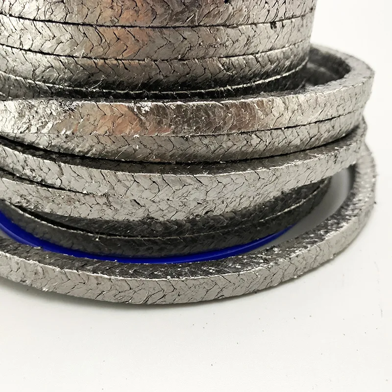 High Quality Flexible pure graphite packing  with inconel wire insert