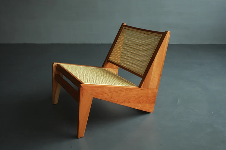 Factory Wholesale Natural Rattan Chair High Back Ash Wood Leisure Chair Lounge Sofa Recliner Living Room Chair Flat Packing Read