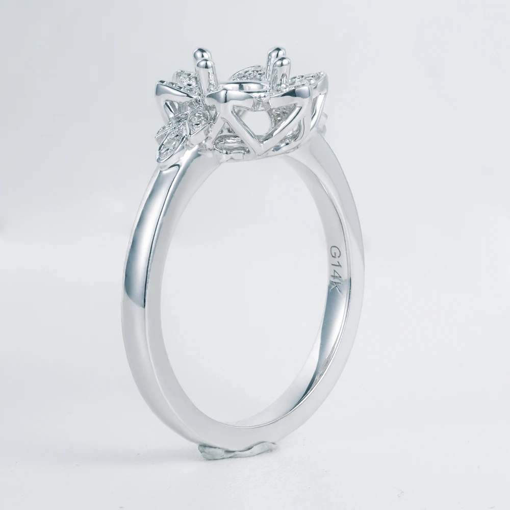 Custom Classics Moissanite Lab Diamond Wedding Ring Ring Mounting Ring Settings Fine Jewelry S925 9k 10k 14k 18k Gold