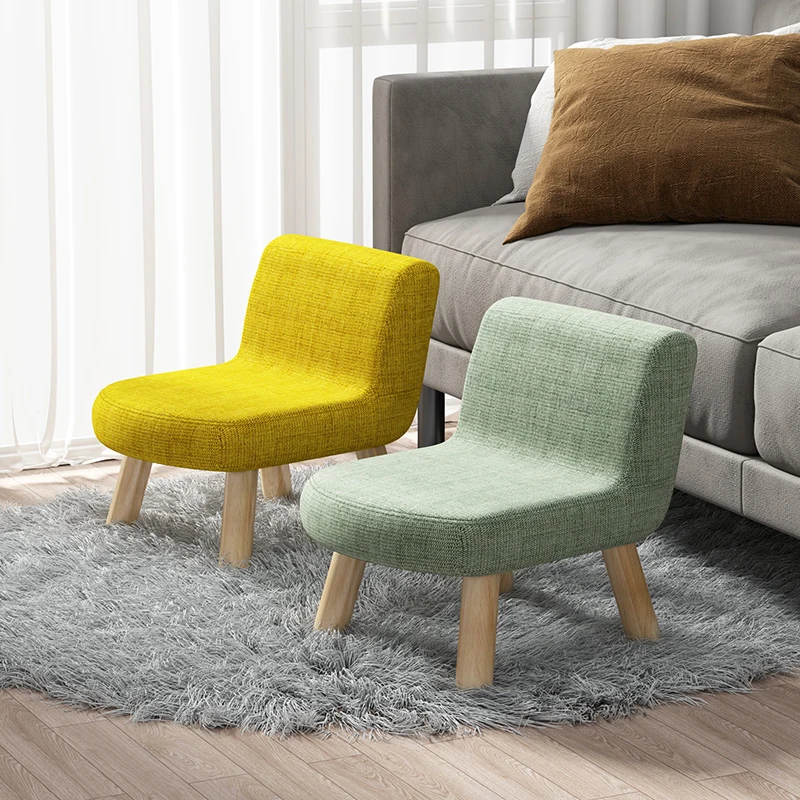 In stock small chair with backrest storage ottoman foot stool living room furniture side stool living room