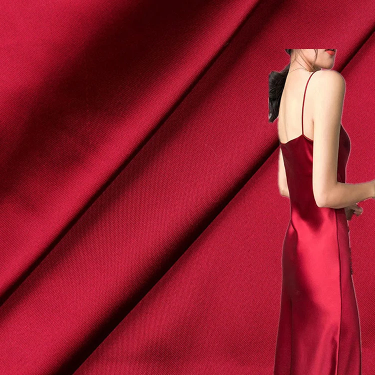 
Factory Made 65%Acetate 35%Rayon 150GSM Readystock Acetate Satin Fabric For Party Dress Blouse Nightwear 