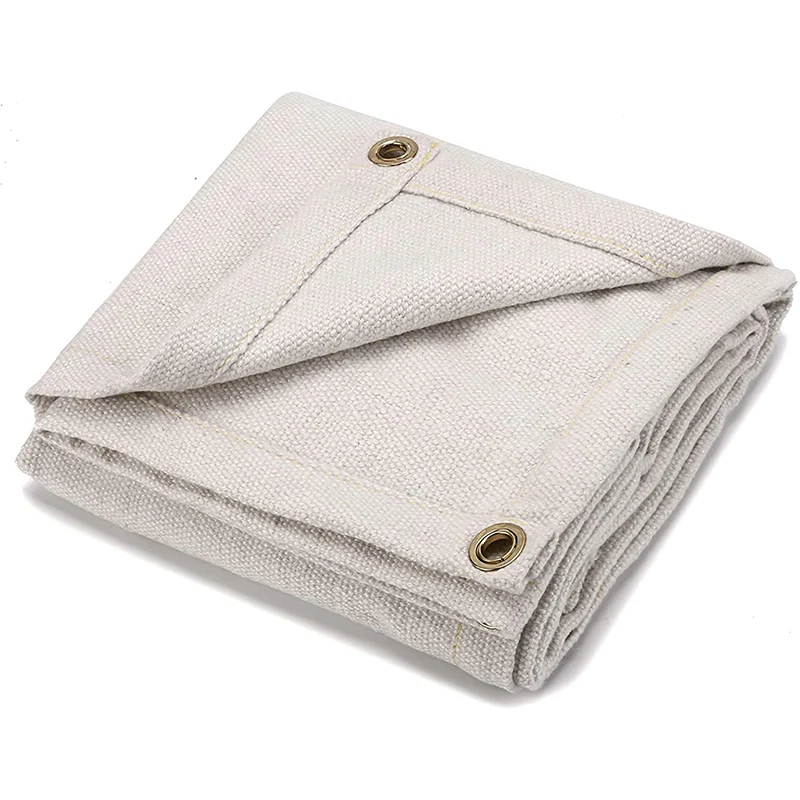 Uncoated 35 oz Heat Cleaned Fiberglass Welding Fire Blankets for Weld Armor