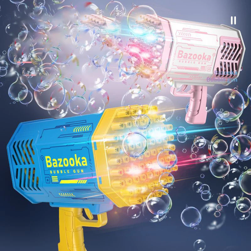 2022 Rocket Boom Bubble Gun 69 Hole Gatling Bubble Machine Rocket Launcher Bubble Toys For Adults Children