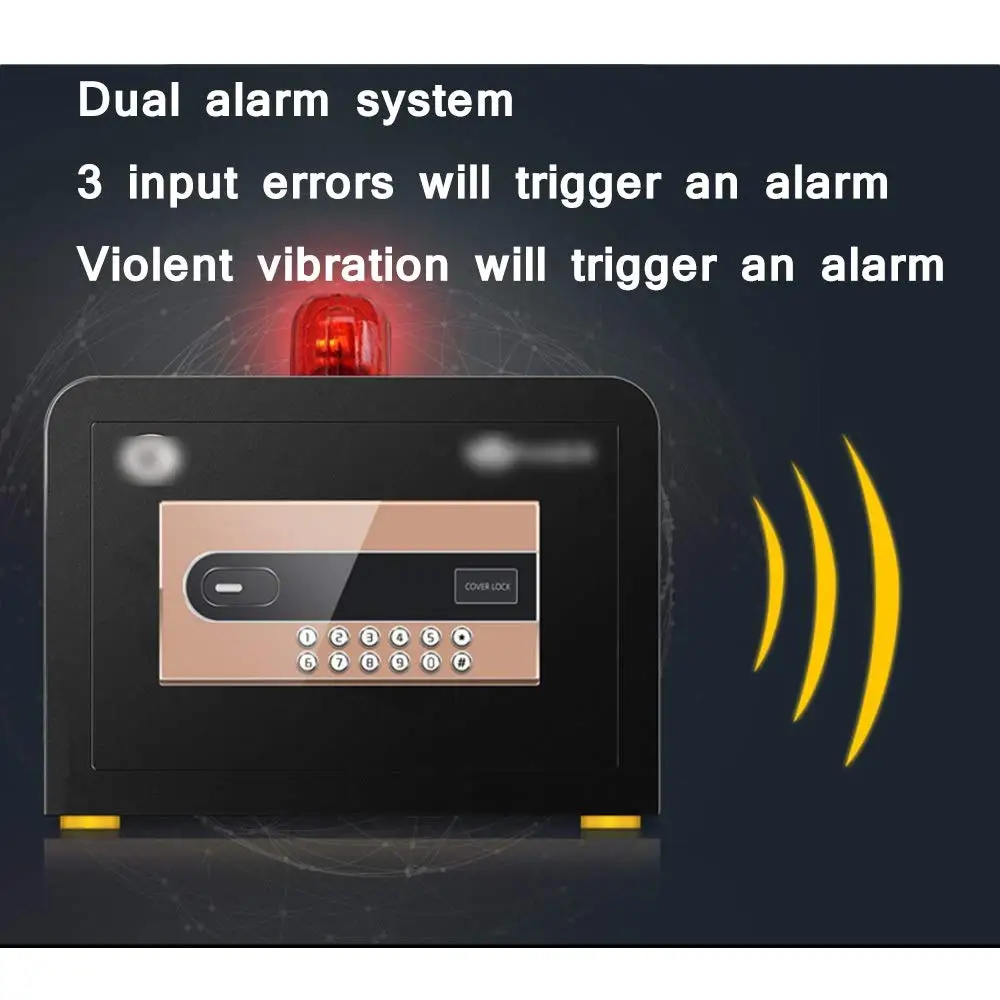 Zhenzhi  Electronic Security Safe Box Fingerprint Biometric Wall Safe Lock Box Cash Strong box