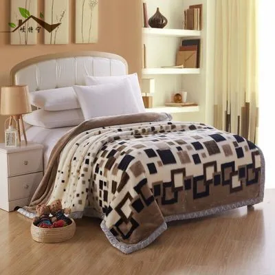 200*230cm Raschel Blanket Knitted Super Markets Designs Customized Packing for Winter Hot Sale 2022 Super Soft 100% Polyester