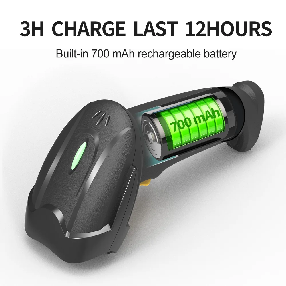 GTCODESTAR Wireless Barcode Scanner X-620H 1D Laser Bar code Price Reader 2.4G 1D Barcode Scanner for Supermarket