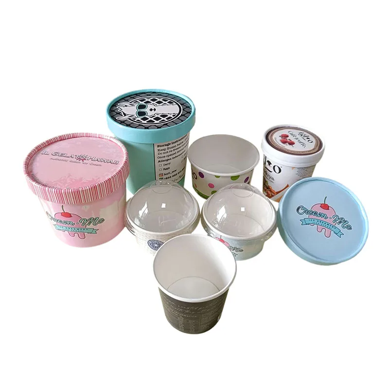Wholesale Yogurt Tubs with Personal Logo Printing  Manufacturer Disposable Paper Cups Various Paper Container