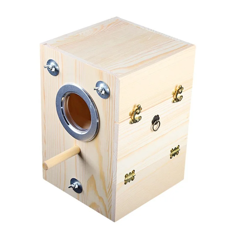 Joysing Durable Budgie Bird Nest Box House High Quality Wood Breeding Box for Birds Parrotlets Eco Friendly Mating Box