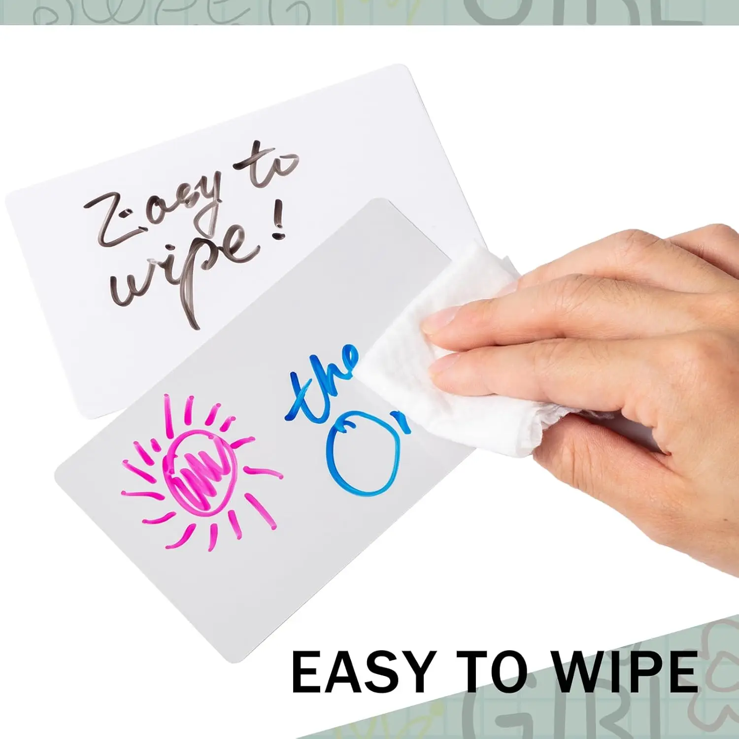 Dry Erase Index Cards Laminated Cards Reusable Dry Erase Note Flash Sheets Game Cards for School Office Home to Do List