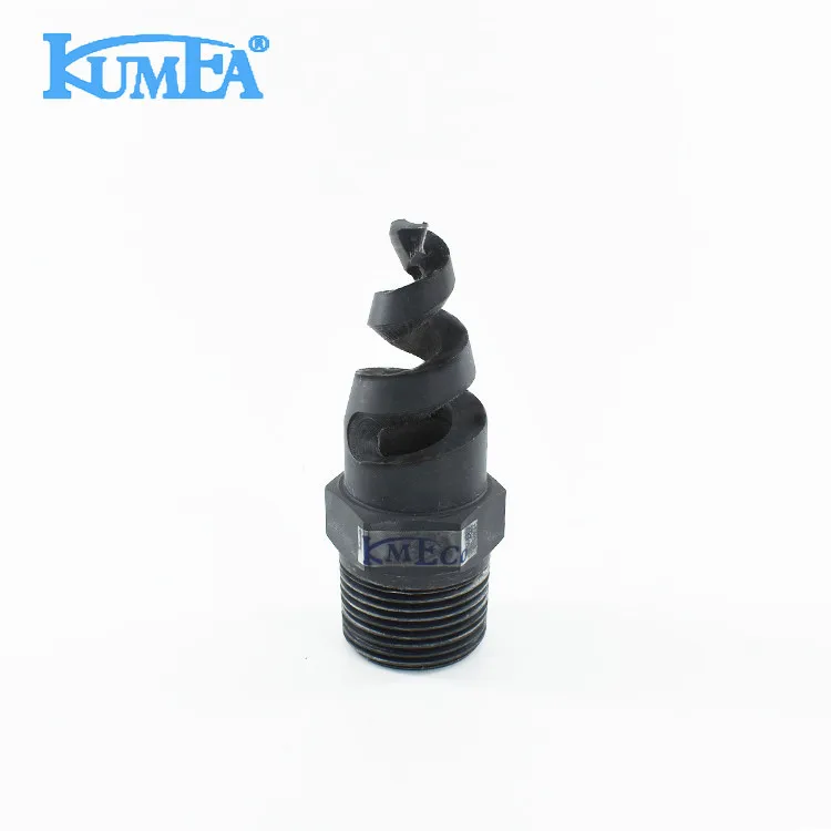 KUMEA For USA brand PP spiral nozzle Industrial spray head waste gas scrubber plastic nozzle
