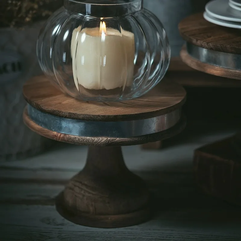 Wholesale Decorative Farmhouse Retro Solid Wood Tray Beautiful Rustic Wooden Wedding Serving and Holiday Home Decorations