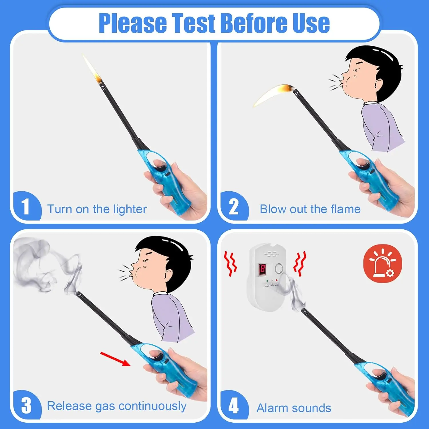 Natural Gas Leak Detector for Home Plug-in Audible and Visual Combustible Gas Alarm Monitor