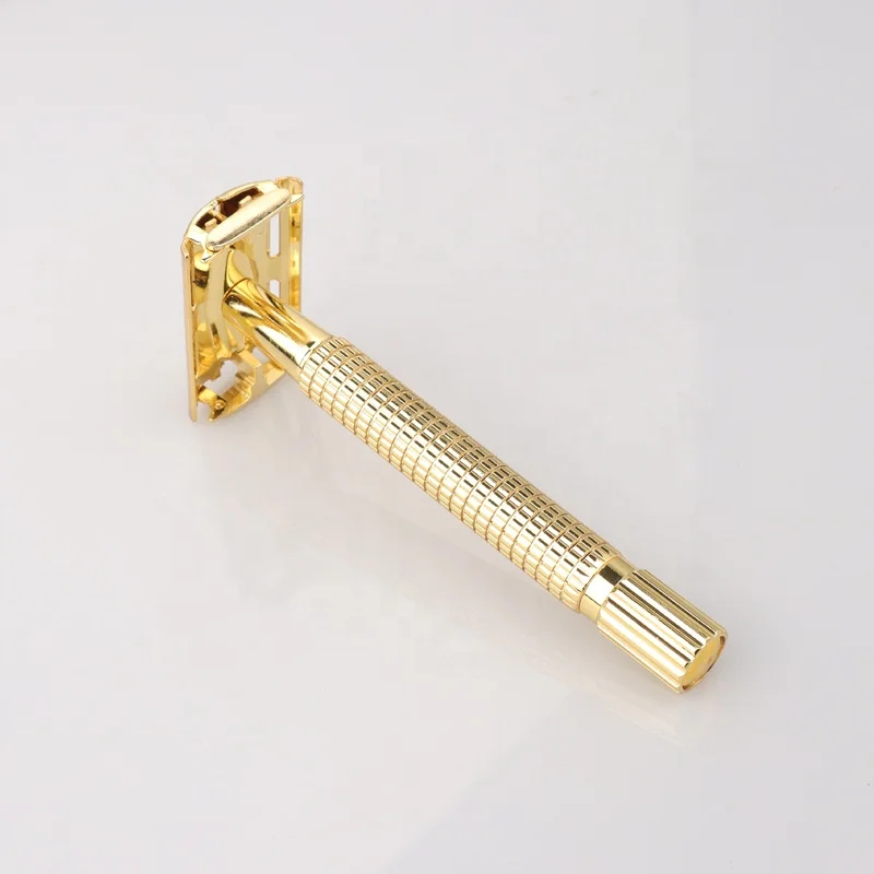 Gold color razors shaving Butterfly Opening Micro Safety Razor Touch Double Edge one shave