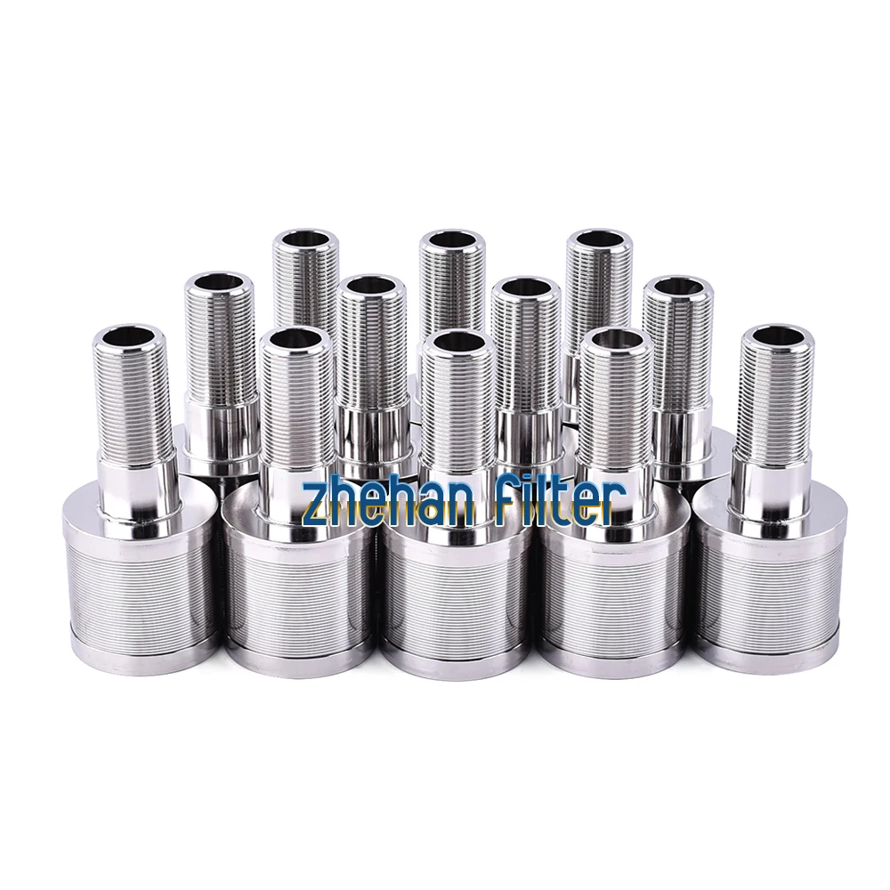Factory Liquid and Solid Separation 304 316 Stainless Steel Wedge Wire Screen mesh Water Filter Nozzles