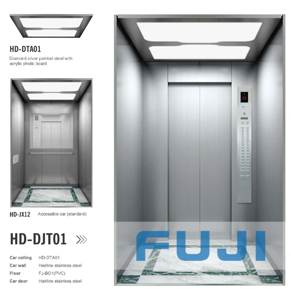 FUJI Custom cabin lift passenger elevator for shopping center