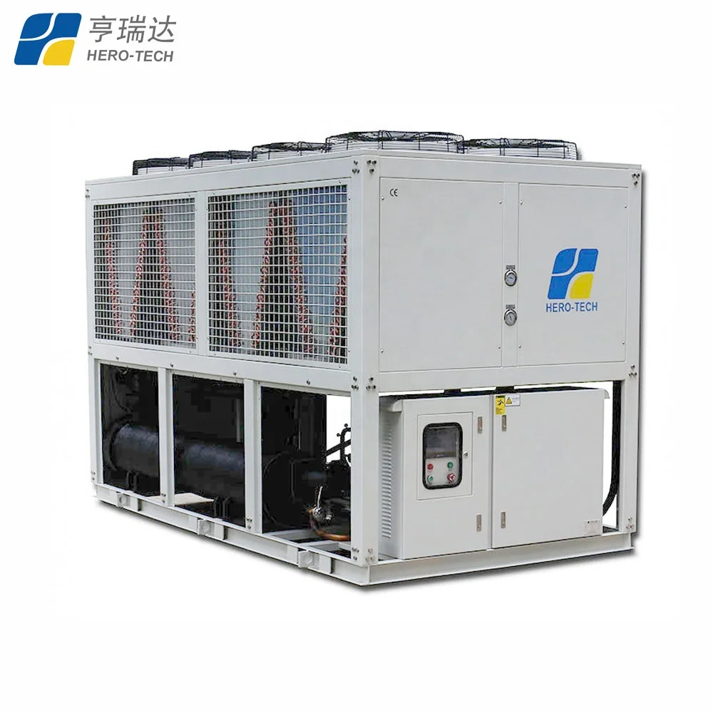 High EER 50hp Air cooled screw chiller for medium scale industrial cooling