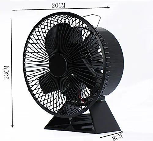 Eco Friendly Fireplace Fan Silent FreeStanding Heat Powered Stove Top Fan With a Protective Cover