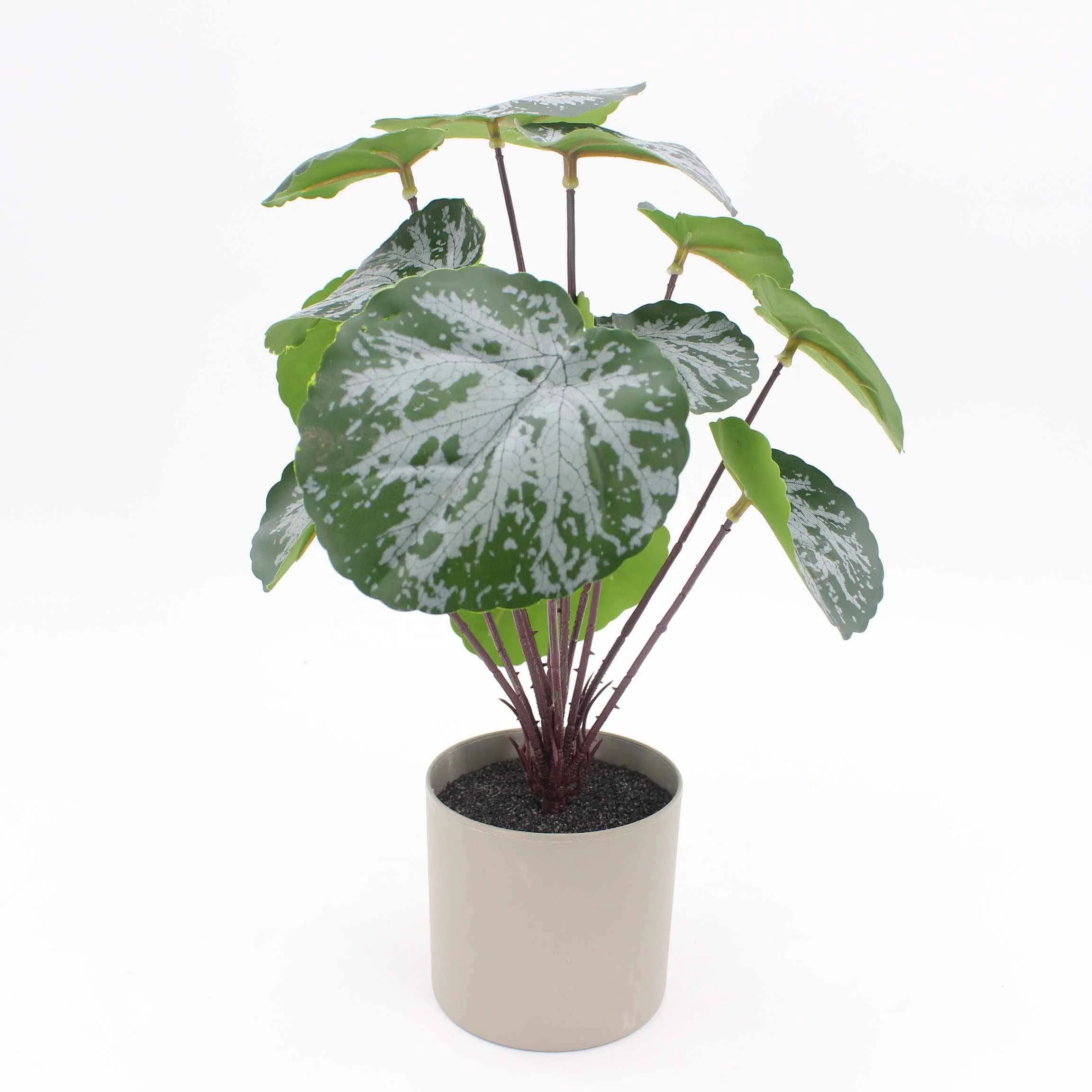Wholesale Plastic Decoration Artificial Potted Tree Leaf Monster leaves bonsai Palm Foliage Artificial Plant