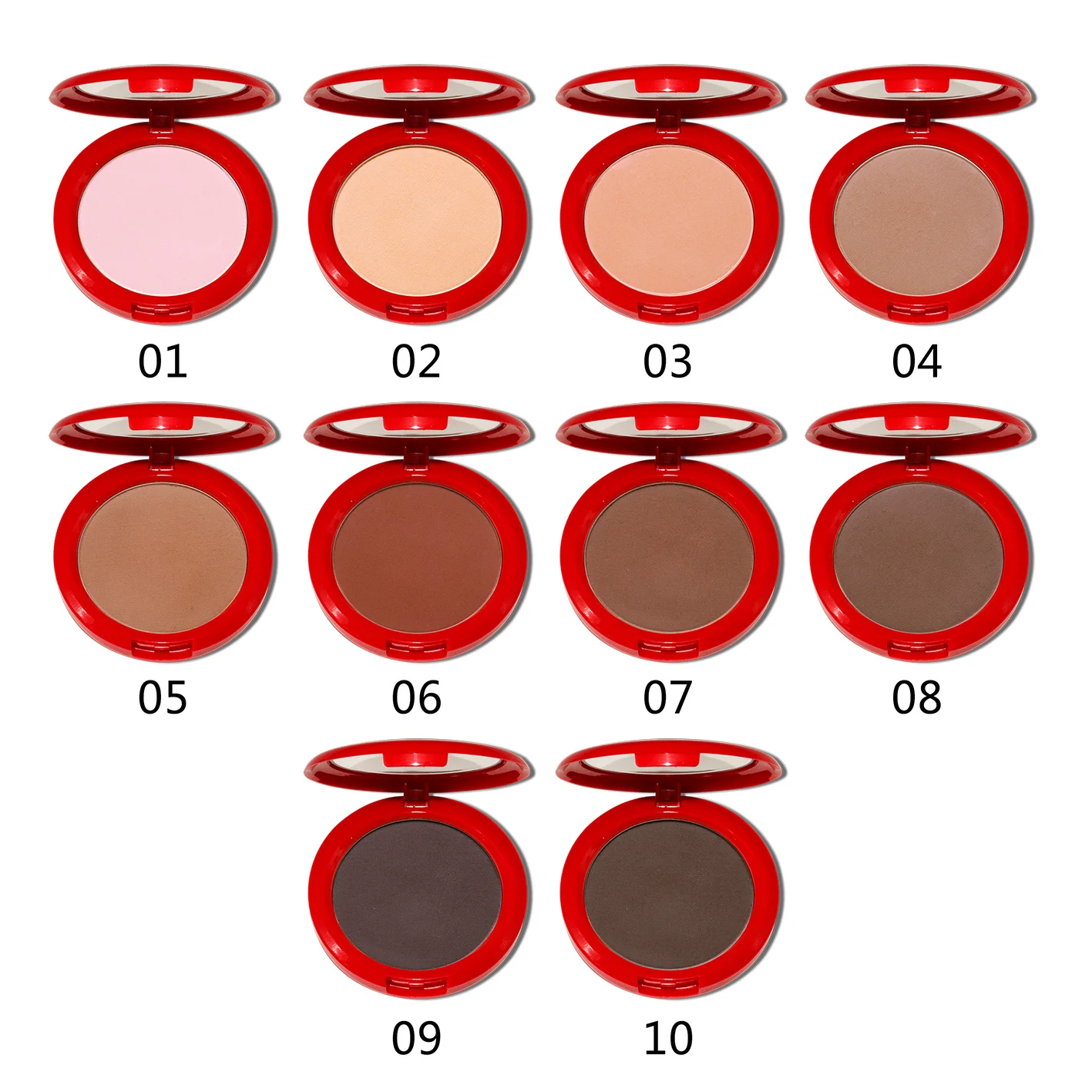 Private Label 2-Layer Press Setting Mineral Powder Oil Control Matte Finish Waterproof Light Fair Skin Face Makeup Brightens