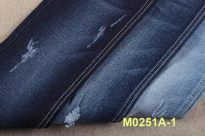 Cotton spandex denim fabric with low price 97%c 3% spandex with 12 oz for jeans