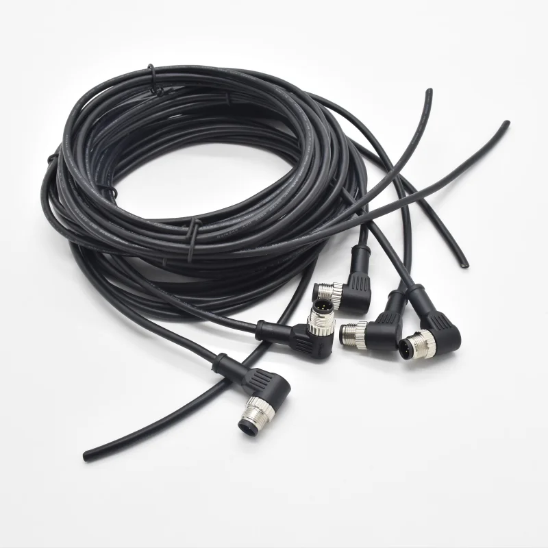 Водонепроницаемый Угловой штекер 5 pin M12 штекер сварочный кабель Разъем