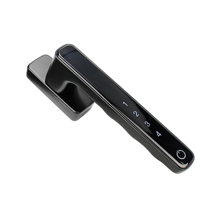 L type window handle lock,screen window password smart handle,aluminum alloy window password handle