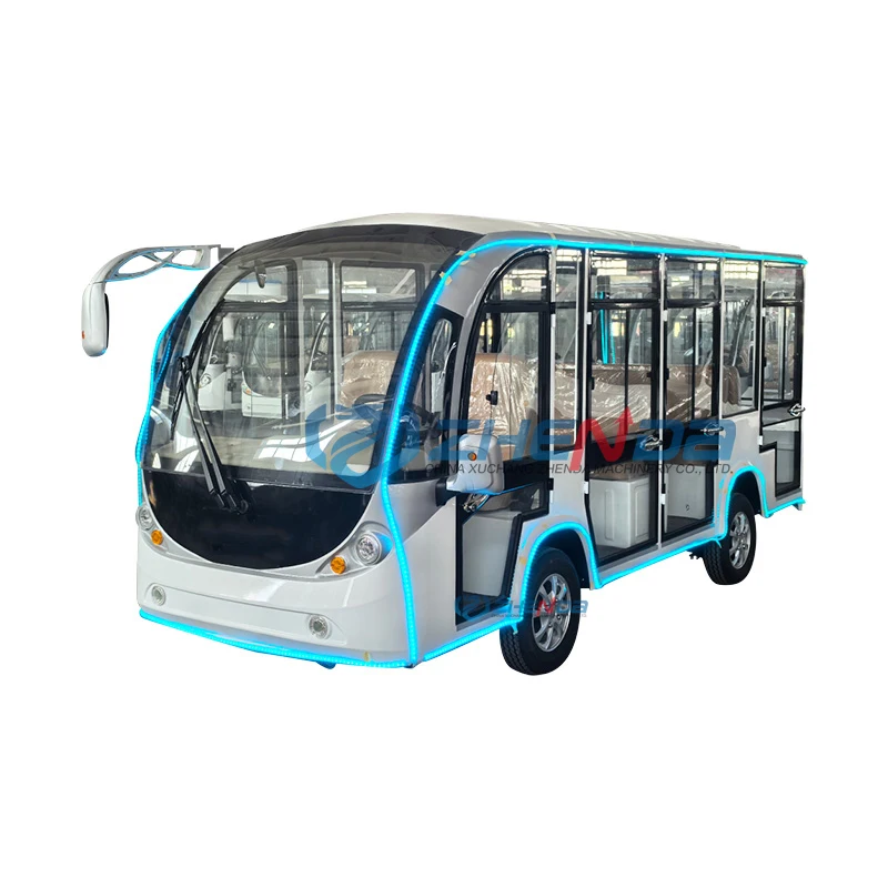 Electric Low Speed Sightseeing Bus School Bus Electric Sightseeing Reception Bus with LED Slight