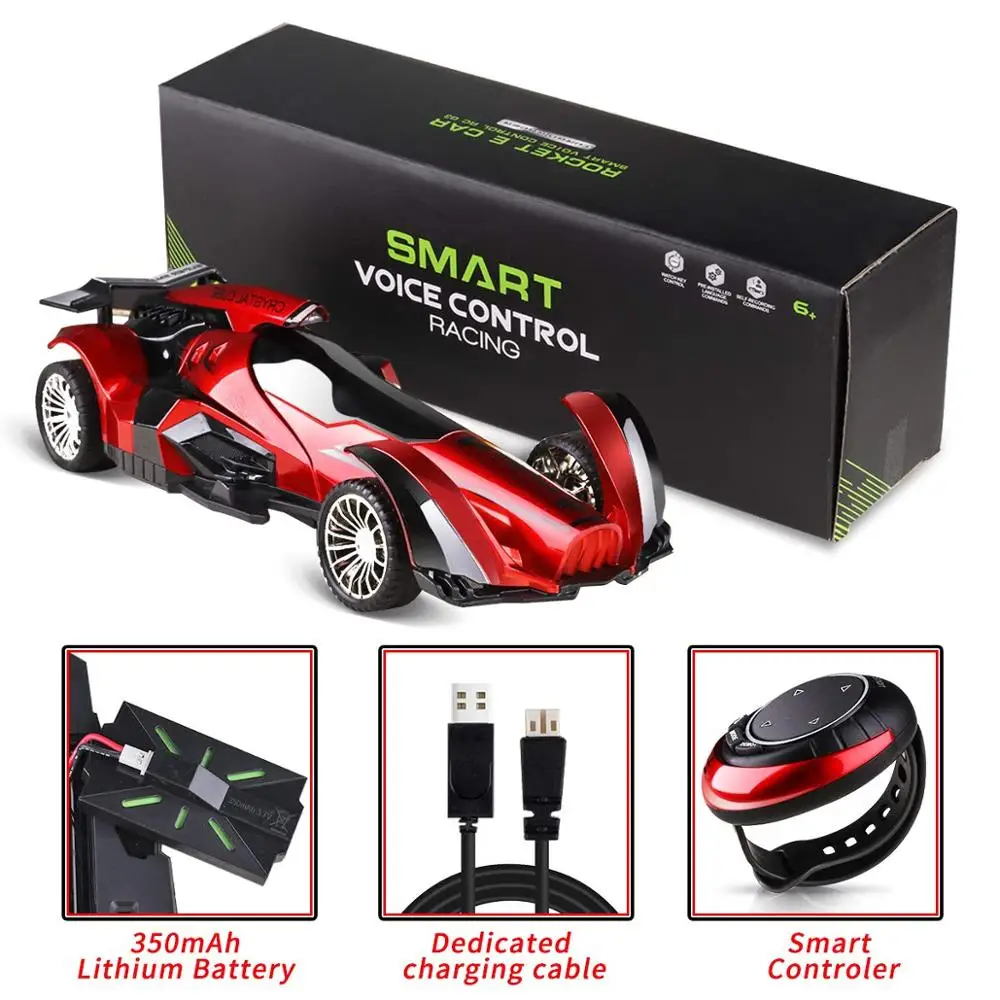 Voice Control Car Wireless 2.4G Remote Racing Car with 3 Modes and Wrist Watch Custom Voice Command Controllers