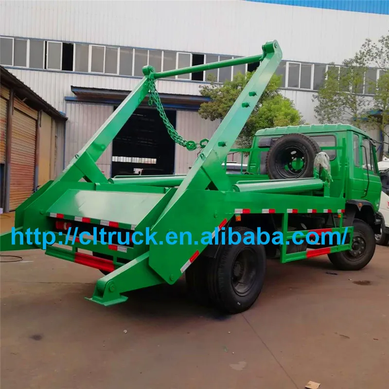 Dongfeng cheap price 8cbm 10cbm skip loader waste hydraulic arm garbage truck