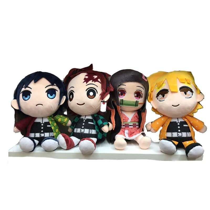 Newest high quality 25cm Nezuko Kamado Zenitsu Agatsuma Inosuke Hashibira Tomioka demon slayer plush Dolls for gift