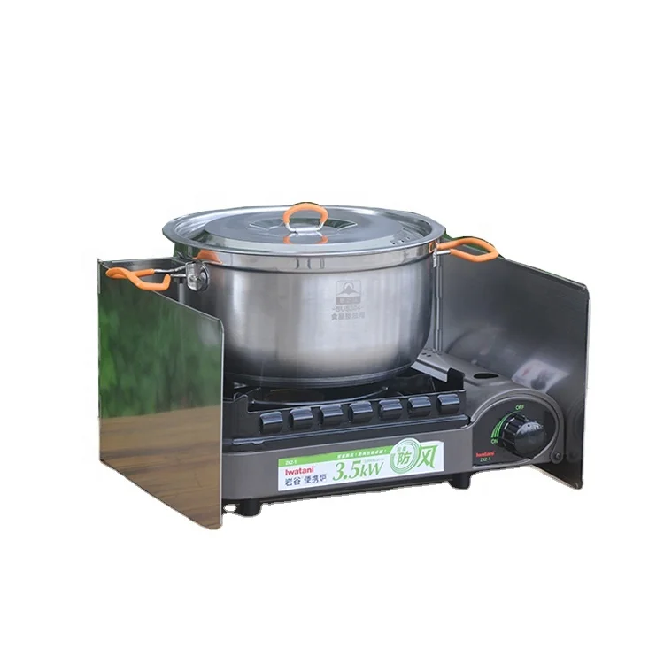 Stainless steel stable wind shield outdoor cooking stove portable folding  wind screen