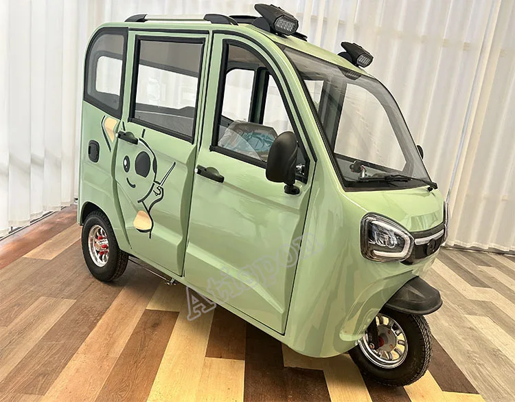 Body Electric Tricycle Adults 60V Closed Tricycle Motorcycle Rickshaw Fully Enclosed Handicapped Mini Electric