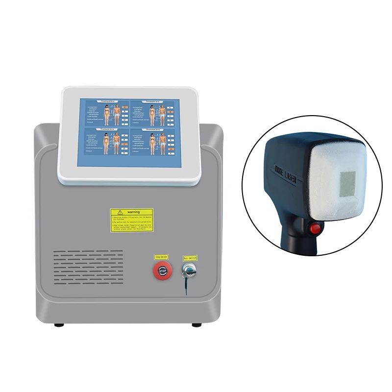 Portable ice titanium handle with screen diode hair removal 3 wavelength diode permanent painless hair removal beauty machine