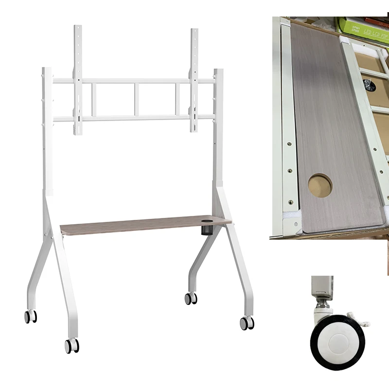 Wholesale TV Mounts And Carts LED Trolley Stand Wooden TV Stands Wall Mounted for Office Home Hotel School