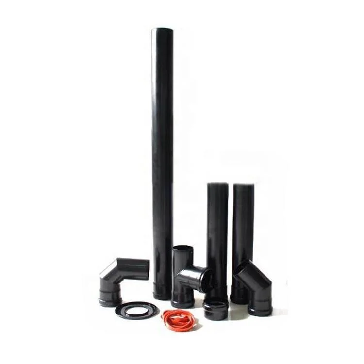 one set carbon steel wood stove chimney for fireplace wood stove