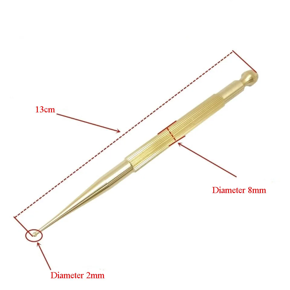 Wholesale Eye Stainless Steel Acupoint Pen Copper Ear Facial Meridians Probe Needle Pen Plantar Point Massage Reflexology Stick