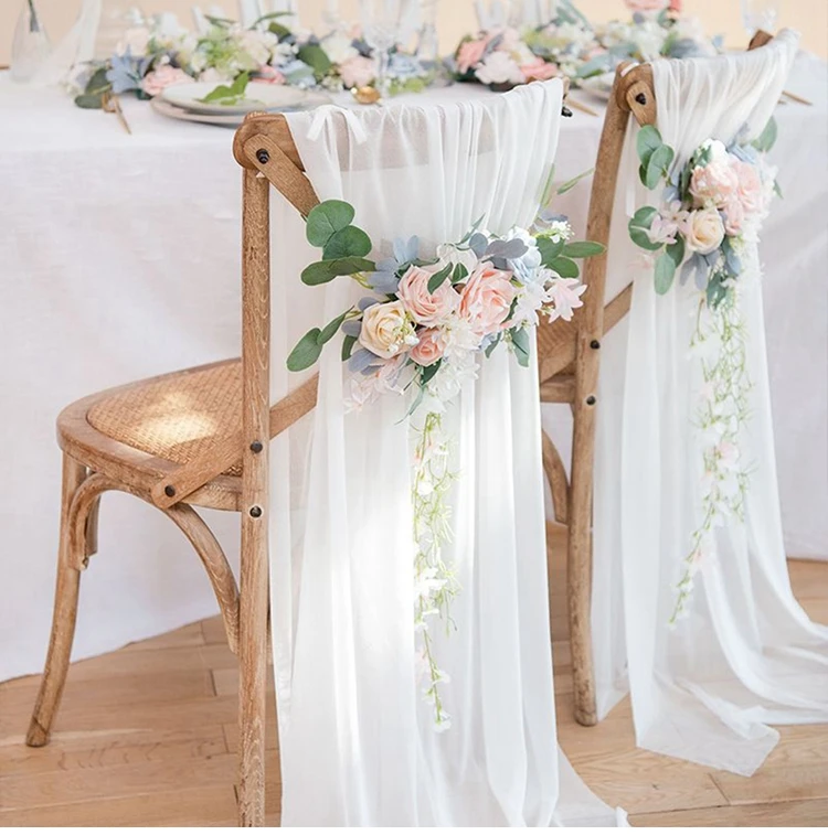 1.6*2m Wedding Decoration Tulle Roll Crystal Organza Sheer Fabric For Birthday Party Backdrop Wedding Chair Sashes Decor Yarn